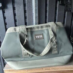 YETI Green and Gray Duffel Bag